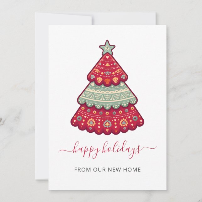 Helgdagskorten Cute Julgran (Framsida)