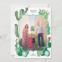 Helgdagskorten Desert Cactus jul