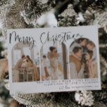 Helgdagskorten god jul Modern Arch Photo Julkort<br><div class="desc">Det här helgdag har ett vackert calligraphy-teckensnitt parat med ett enkelt sans serif-teckensnitt. Med detta fantastiska,  moderna,  minimala julkort kan du ladda upp din egen perfekt bilder till teckensnittet i tre olika avsnitt.</div>