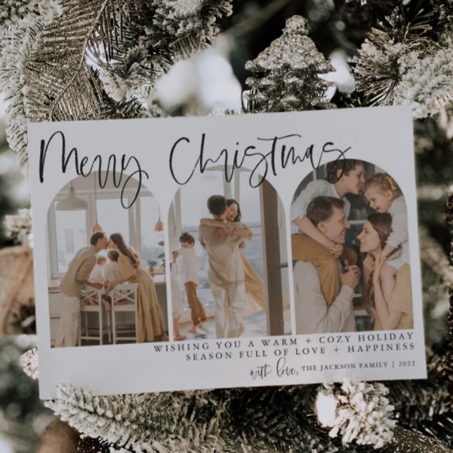 Helgdagskorten god jul Modern Arch Photo Julkort (Skapare uppladdad)