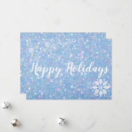 Helgdagskorten Periwinkle Glitter Snowflake Julkort