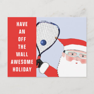 Helgdagskorten Racquetball jul Helg Vykort
