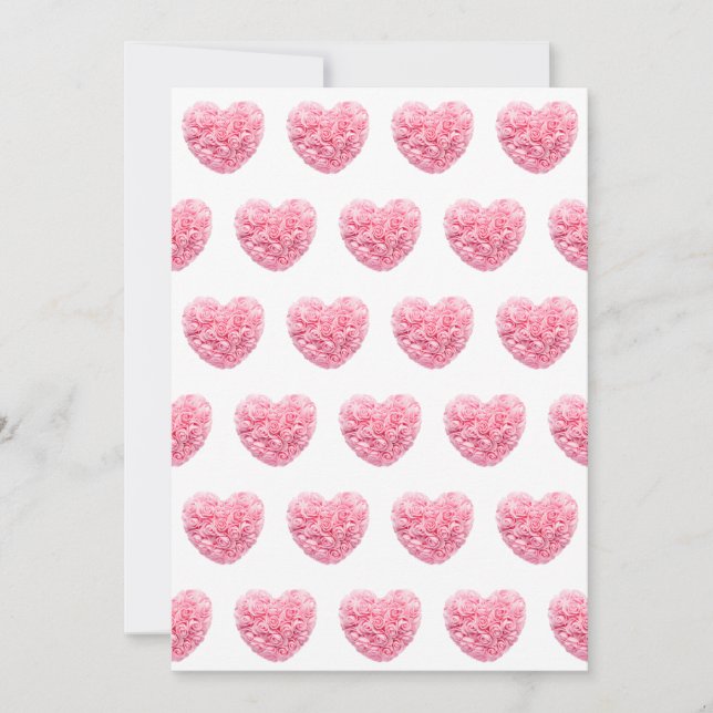 Helgdagskorten rosa Hearts Julkort (Framsida)