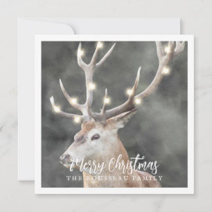 Helgdagskorten Vinter Reindeer Glow jul Kort