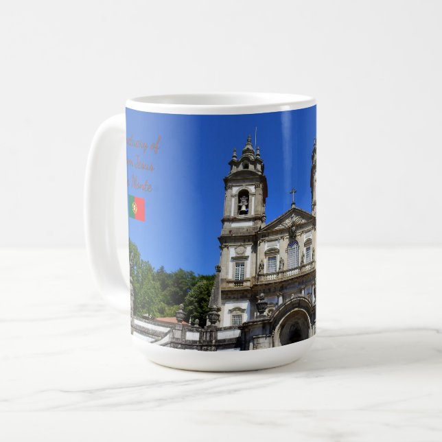 Helgedomen Bom Jesus do Monte, Braga, Portugal Kaffemugg (Framsida vänster)