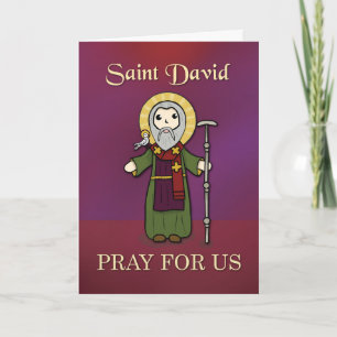 Helgedomen St. David Enkel Helgon Be Prisad Kort