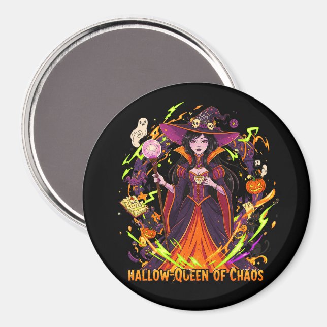 Helgedrottning av kaos – Halloween Magnet (Front/Back)
