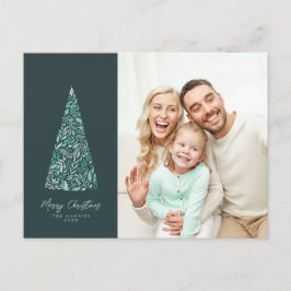 Helgefärgade Grönten Spruce Träd, jul/Helgdag Vykort