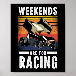 Helgen Dirt Track Tävla är för Tävla Sprint Poster