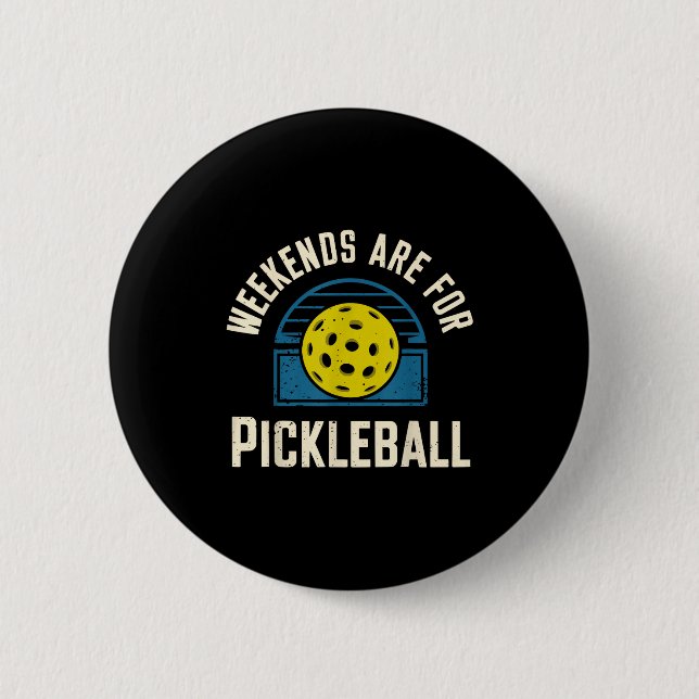 Helger är för pickleball rolig pickle boll  knapp (Framsida)