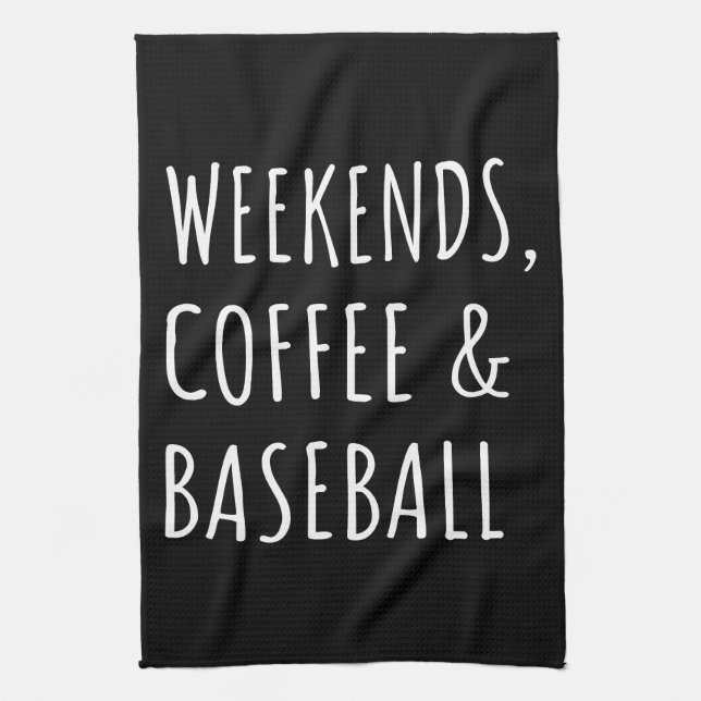 Helger, Kaffe Och Baseboll Jag Kökshandduk (Vertikal)