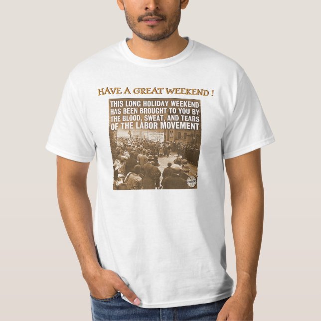 HELGER SOM KOMMAS MED TILL DIG AV DEN ARBETS- T SHIRT (Framsida)