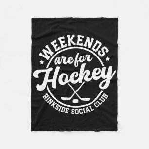 Helgerna Är För Hockey På Rinken Social Klubb  Fleecefilt