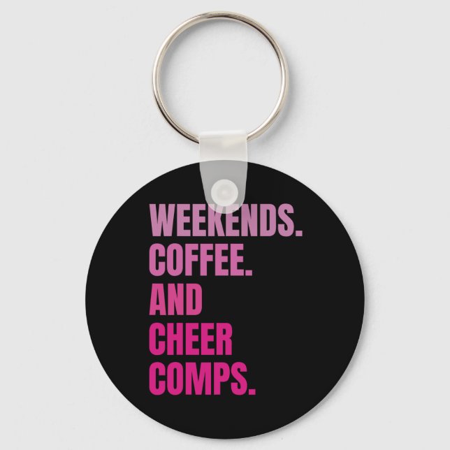 Helgkaffe Och Glada Tävlingar Retro Cheerleading Nyckelring (Framsida)