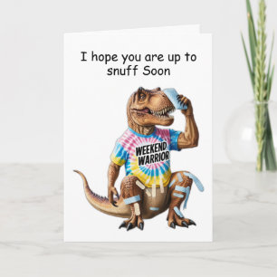 Helgkrigare T-Rex med bandage och ispackning Kort
