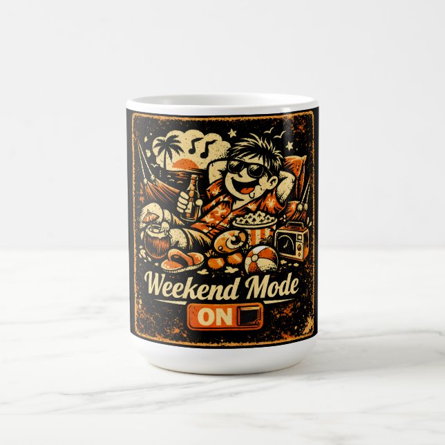 Helgmode PÅ – Avslappnad Chill Humor Livsstil Kaffemugg (Center)