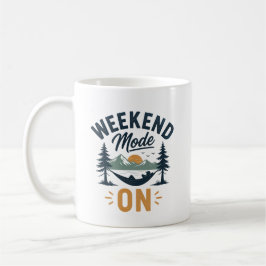 Helgmode PÅ Bergssolnedgång Avslappningsdesign Kaffemugg