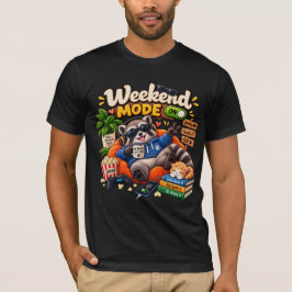 Helgmode Tvättbjörn – Roligt Lättjefullt Djur Mysi T Shirt