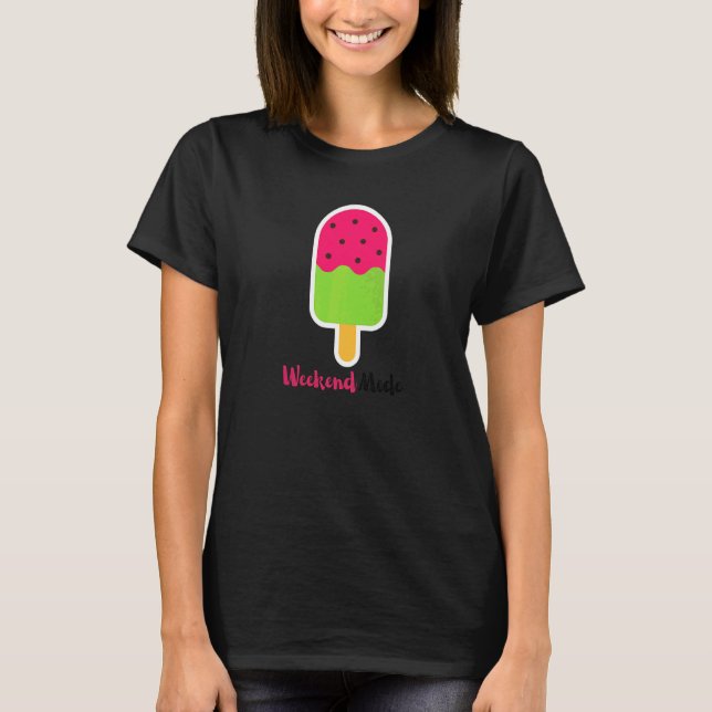 Helgmode Vattenmelon Glass För Strandglädje T Shirt (Framsida)