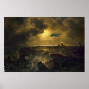Helgoland i Moonlight, 1851 Poster