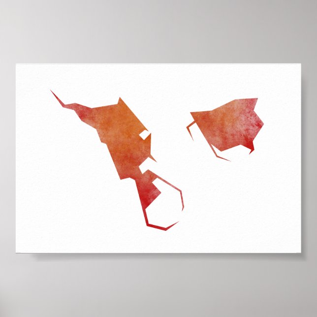 Helgoland Karta Poster (Framsidan)