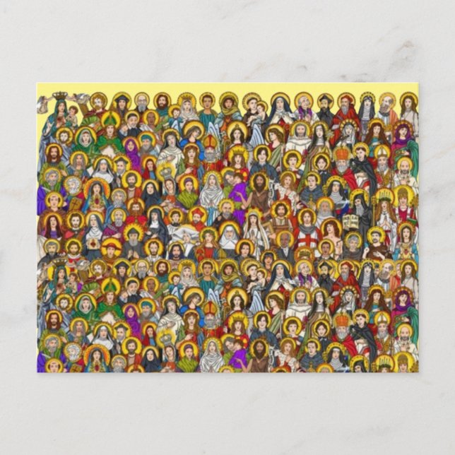 Helgon, Alla helgon, Katolska helgon Vykort (Framsida)