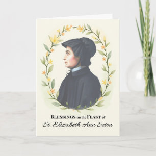 Helgondag för Saint Elizabeth Ann Seton välsignels Kort