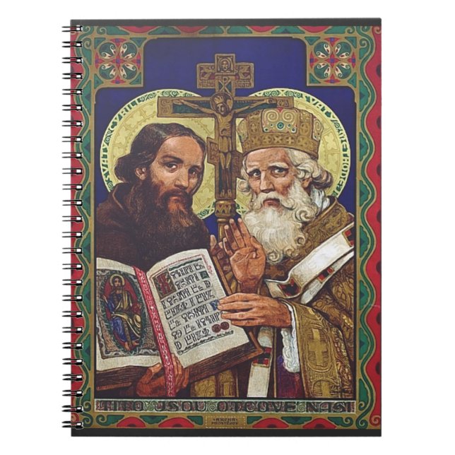 Helgonen Kyrillos och Methodios apostlar till slav Anteckningsbok (Framsidan)