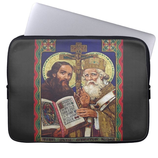 Helgonen Kyrillos och Methodios apostlar till slav Laptop Fodral (Framsidan)