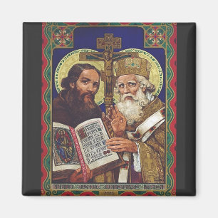 Helgonen Kyrillos och Methodios apostlar till slav Magnet