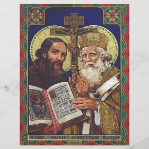 Helgonen Kyrillos och Methodios Europapatroner Reklamblad