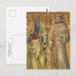 Helgonen Mattheus och Franciskus av Giovann Di Pao Vykort