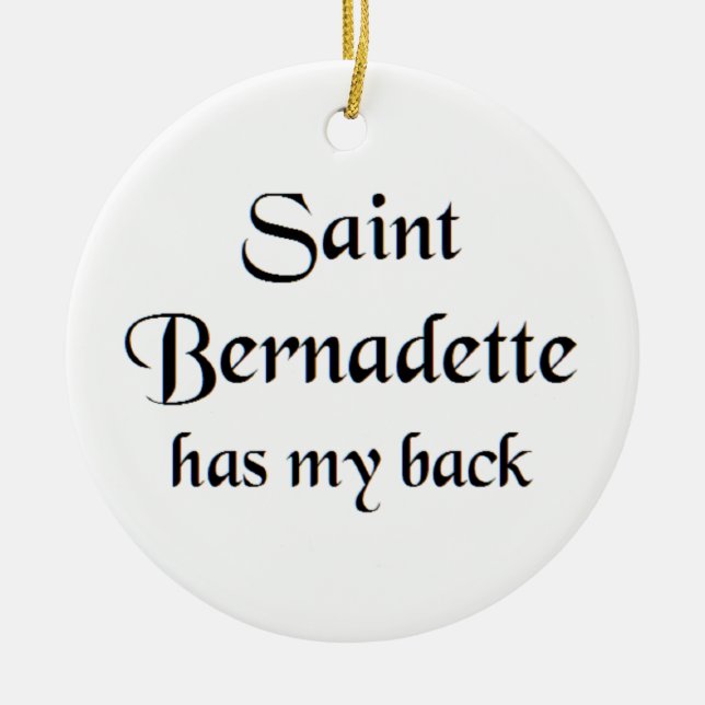 helgonet Bernadette kaffemugg Julgransprydnad Keramik (Framsidan)