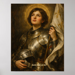 Helgonet Jeanne d'Arc konsttryck - Hjälte i Frankr Poster