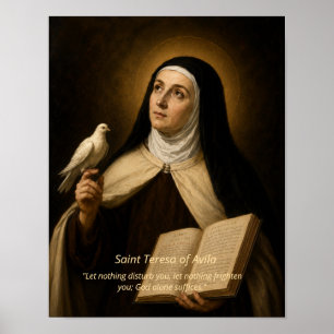 Helgonet Teresa av Avila konsttryck Poster