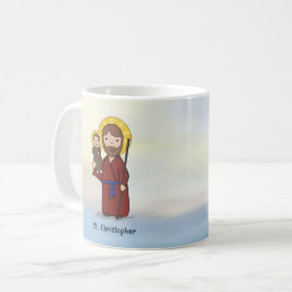 Helgonfest för St. Christopher Kaffemugg