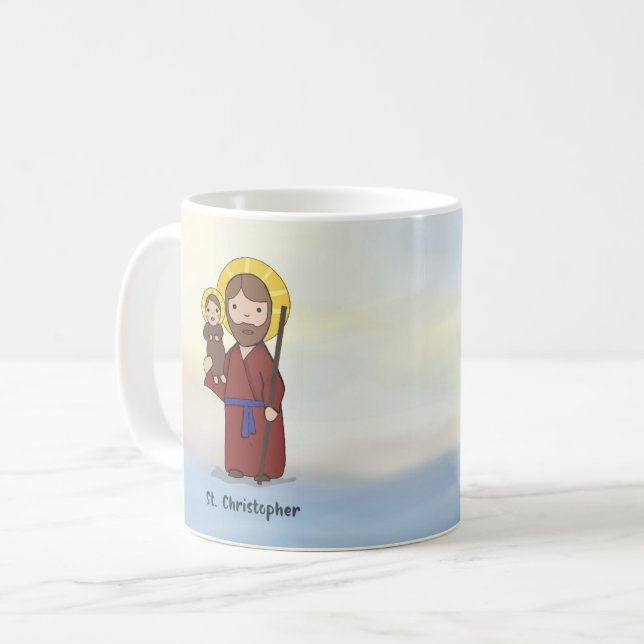 Helgonfest för St. Christopher  Kaffemugg (Framsida vänster)