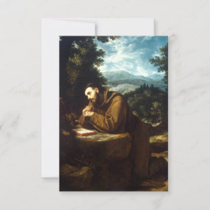 Helgonkort för Sankta Franciskus av Assisi Tack Kort