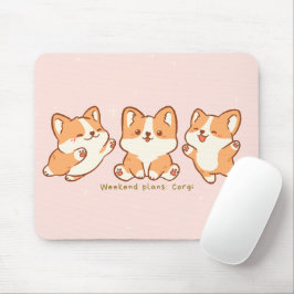 'Helgplan: Corgi' Söt Kawaii Rosa Corgi Present Musmatta