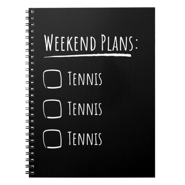 Helgplaner Tennis Anteckningsbok (Framsidan)