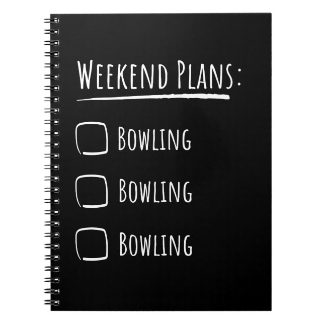 Helgplanering Bowling Anteckningsbok (Framsidan)