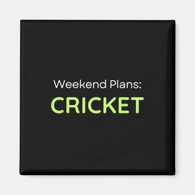 Helgplanering Cricket Cricketspelare  Magnet (Framsidan)