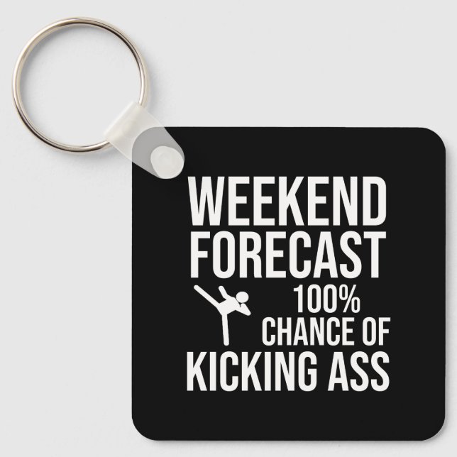 Helgprognos - 100% chans att Kicka Ass Nyckelring (Framsida)