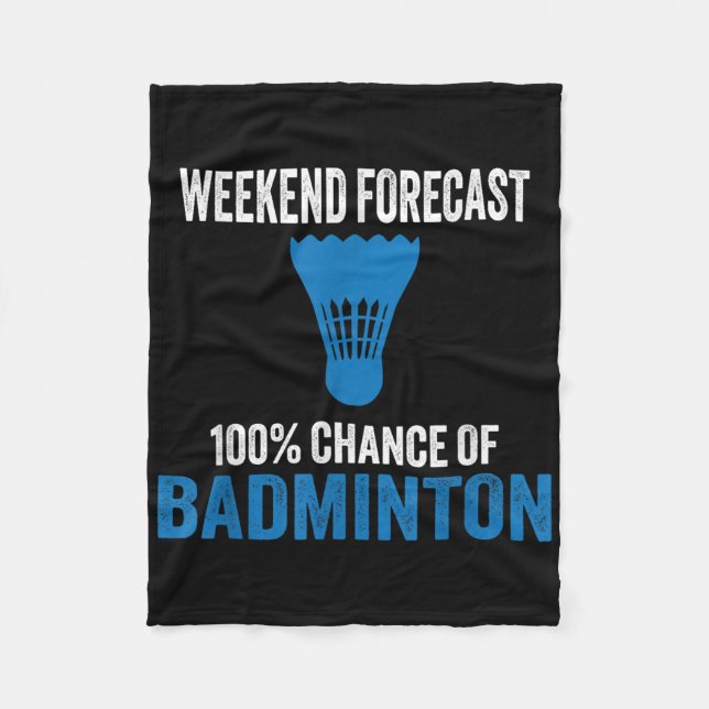 Helgprognos 100% chans för badminton rolig mamma fleecefilt (Framsidan)