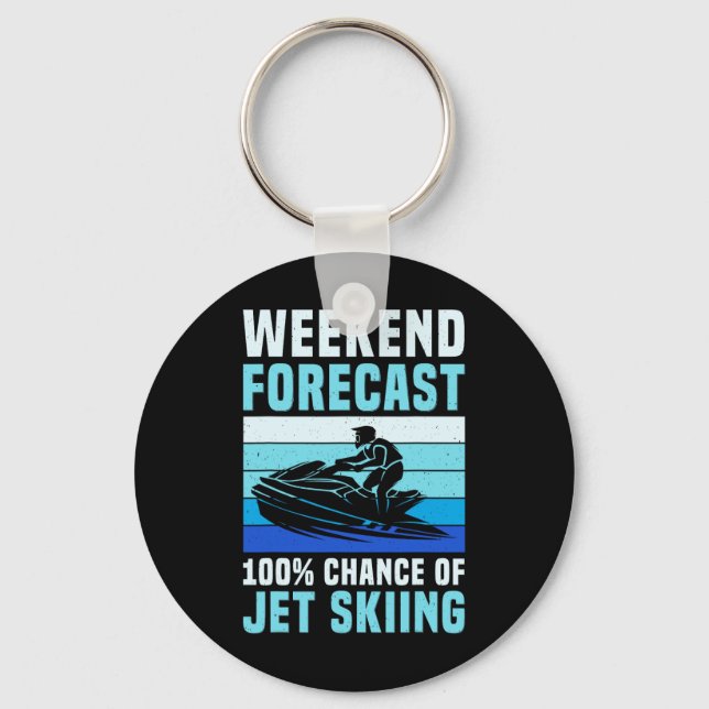 Helgprognos 100% chans för Jet Skiing Roligt J Nyckelring (Framsida)