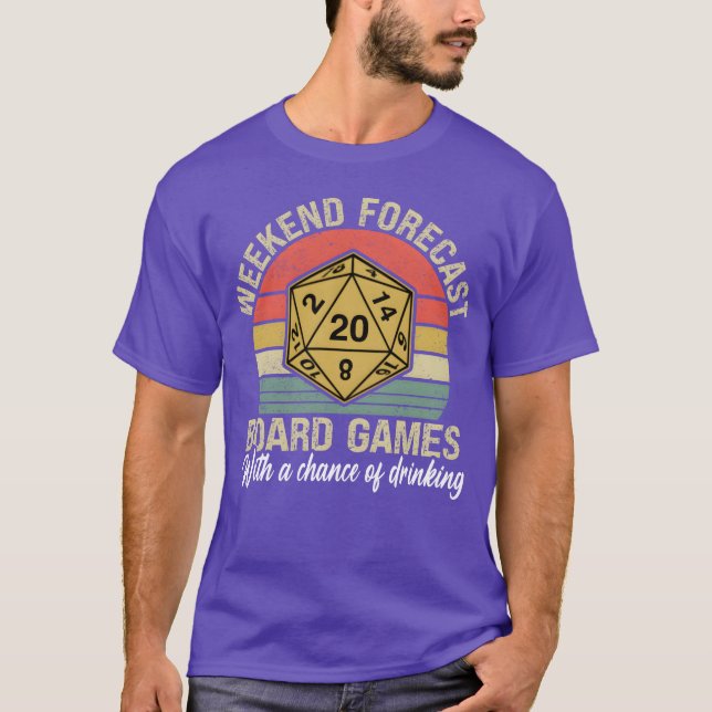 Helgprognos Brädspel Och Drickande familj v T Shirt (Framsida)