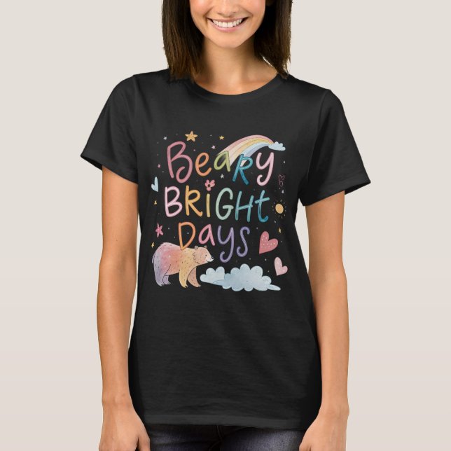 Helgprognos: Camping med björnar T Shirt (Framsida)