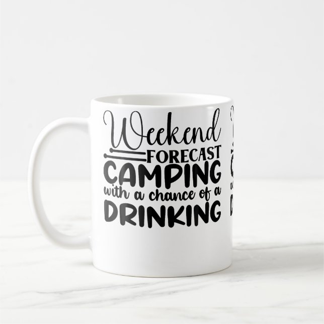 Helgprognos Camping Med Chans Till En Drink Kaffemugg (Vänster)