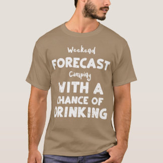 Helgprognos Camping med en retro T Shirt