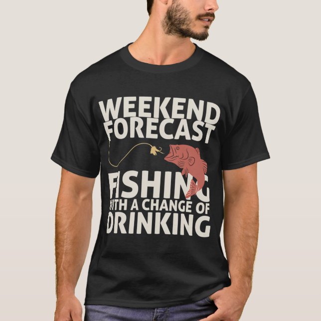 Helgprognos Fiske med dryckesbyte T Shirt (Framsida)